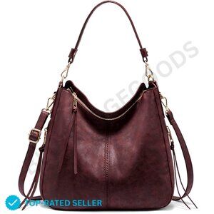 Brand New Realer Hobo Large Red Handbag